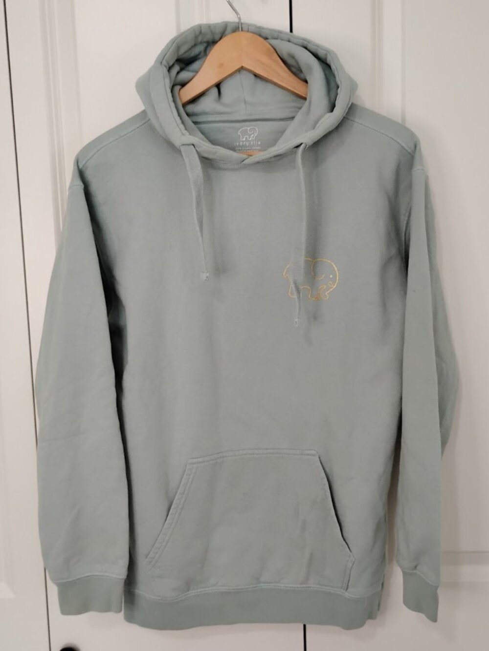 Ivory Ella Women's Light Sage Green Paisley Bandana Pullover Hoodie Size XS